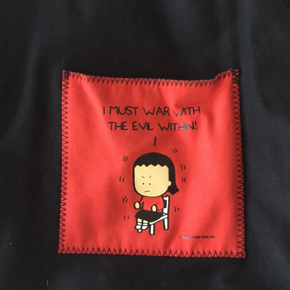Angry Little Girls by Lela Lee tote bag. Rare edition.